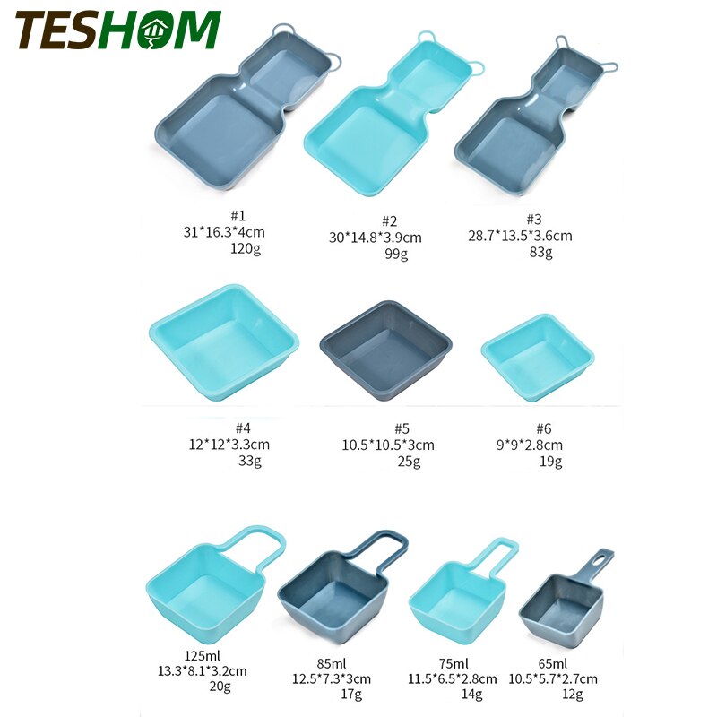 10Pcs/Set Fruit Platter Plates Storage Box Dried Fruit dish Snack Plates Multi-layer Divided Candy Dessert Container