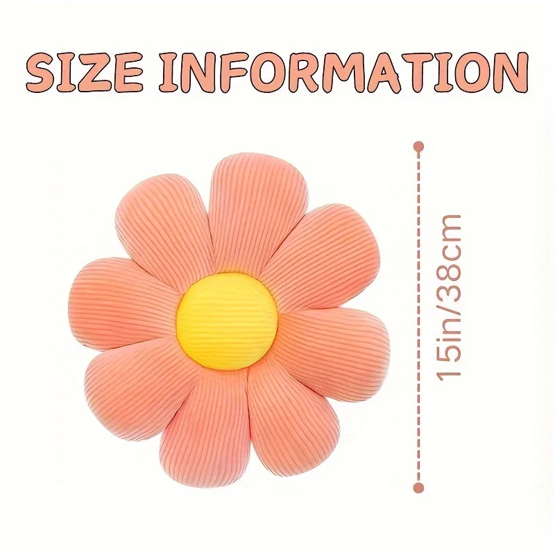 Oreiller tournesol, coussin de siège marguerite, tapis de fleurs, tapis de bureau, tapis en peluche, de Noël, Halloween, de Thanksgiving