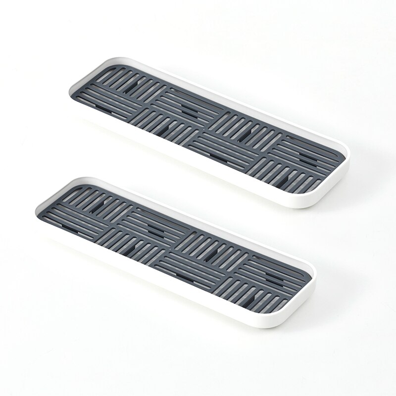 Küche Liefert Tasse Organizer Ablauf Gestell Gericht Abtropffläche Lagerung Regal Fach Gestelle Für Gerichte Schüsseln Besteck Organisation: grau S 2Stck