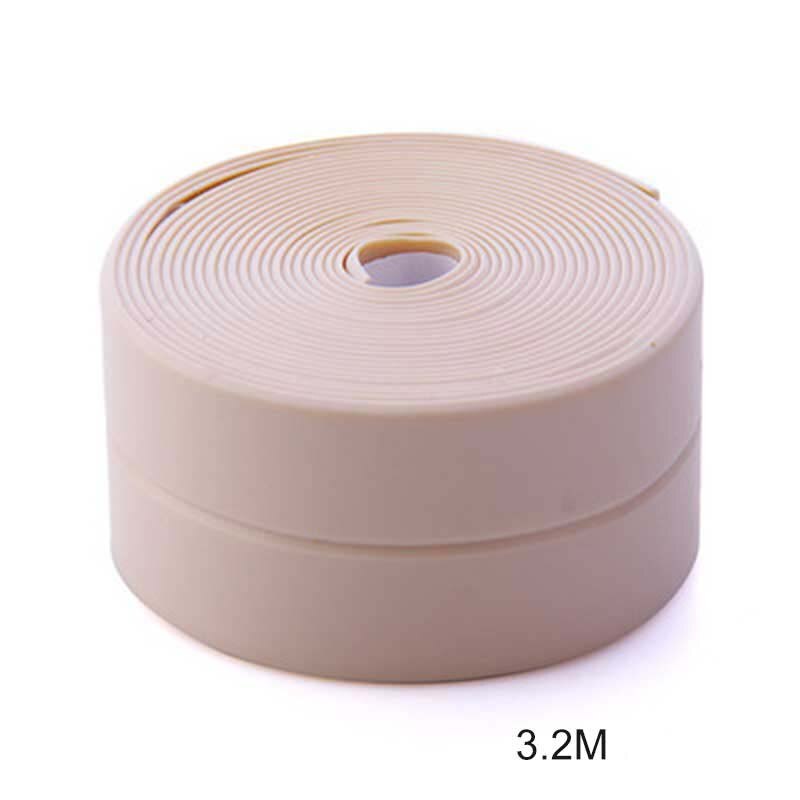 Keuken Muursticker Badkamer Tape Douche Wastafel Bad Afdichting Tape Strip Lijm Waterdichte Tape Wit Pvc Zelfklevende: Pink / 22mm