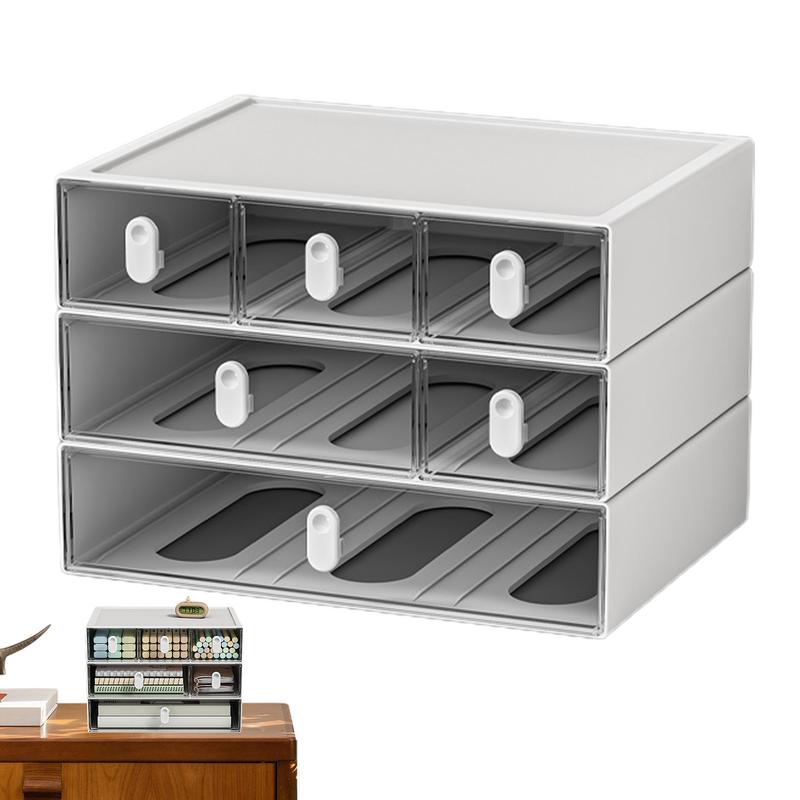 Tabletop Drawer Organizer Desktop Storage Drawers Stackable Desktop Storage Drawers Clear Desktop Storage Box For Workplace Home