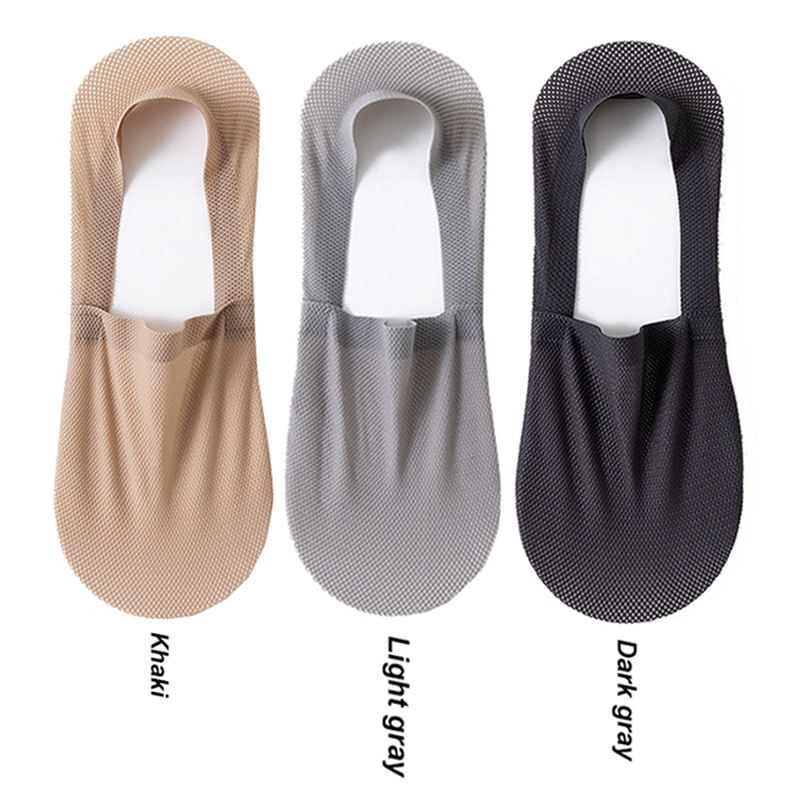 3 Paare/los Männer Stiefel Socken Sommer Dünne Unsichtbare Socke Atmungsaktive Sanft lässig Sox Elastische Gittergewebe Sokken Meias: BLAU LILA