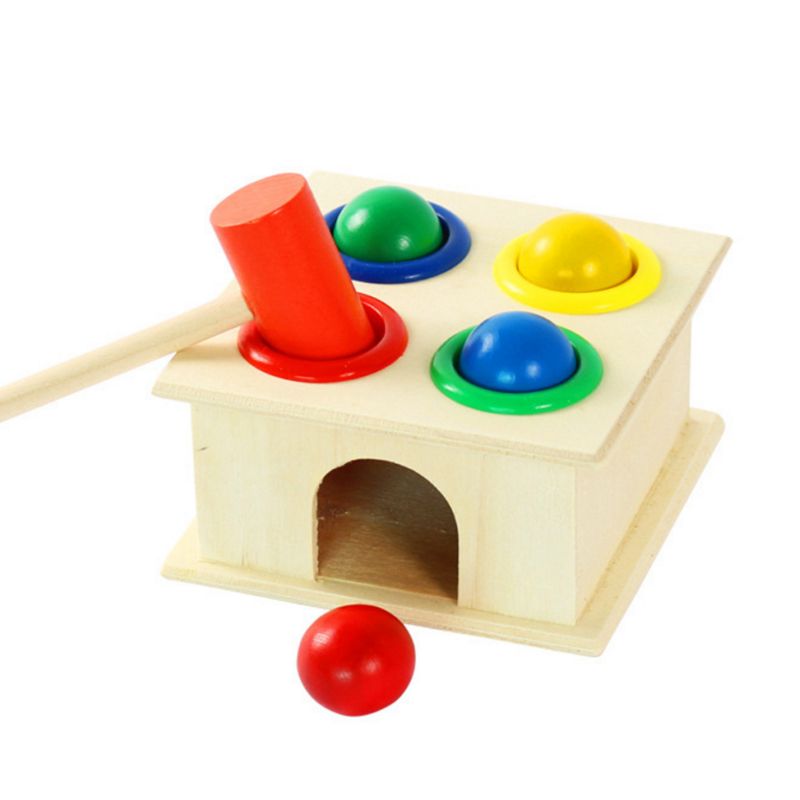 Baby Hout Klop Hit Hamster Spel Spelen Kinderen Kleuren Bijpassende Hand Ogen Oefening Kids Vroege Educatief Speelgoed