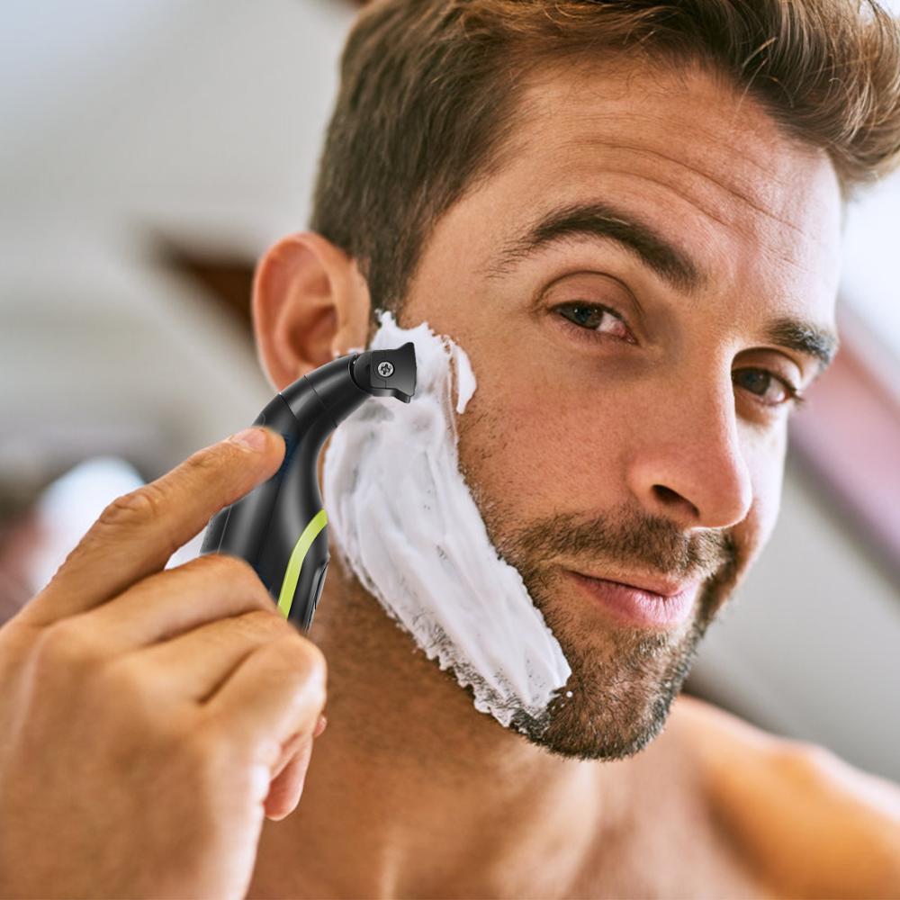 VGR Epilator for Men Rechargeable one blade Beard Trimmer USB Charger electric razor Male Body Hair Remover with 3 Limit Combs