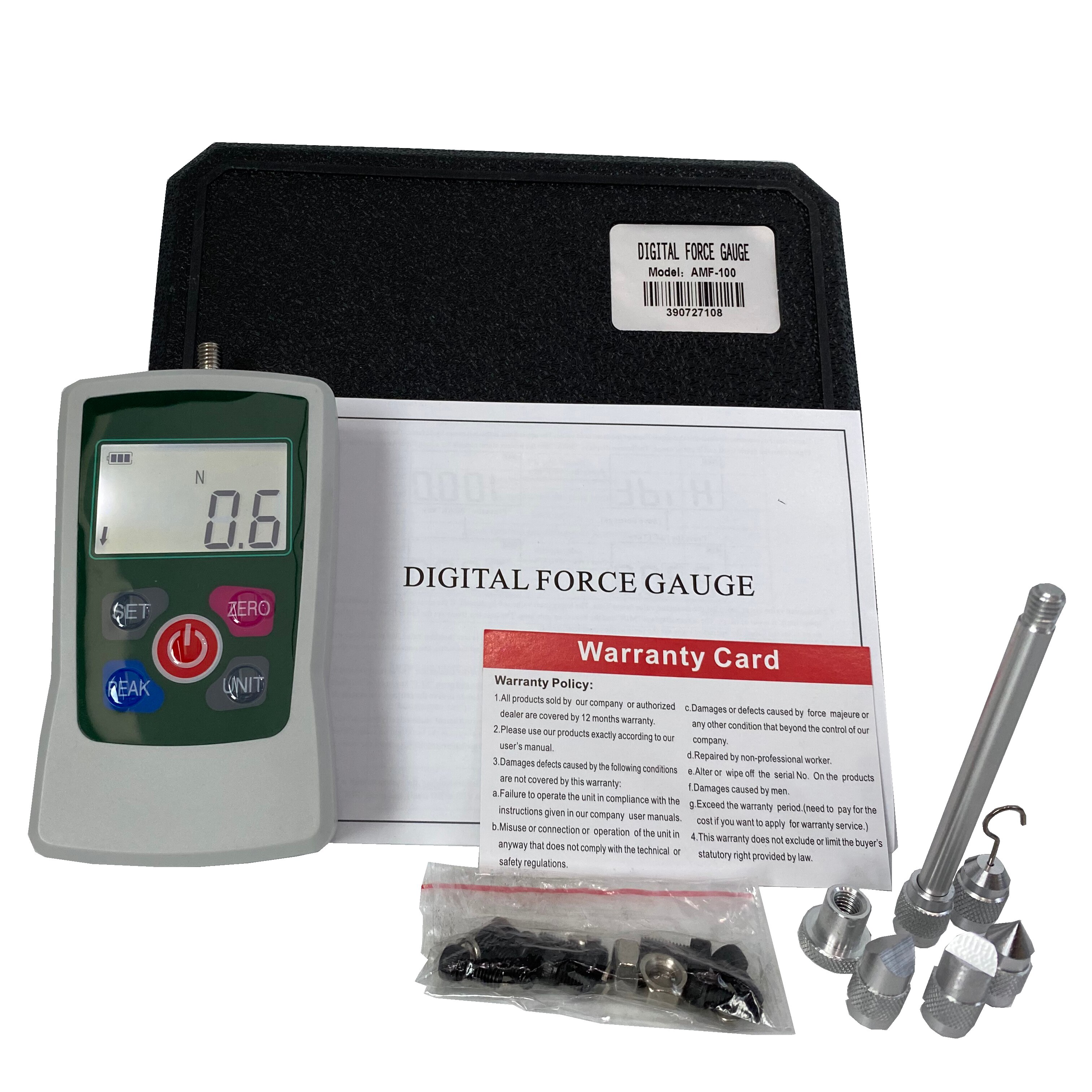 Digital Push Pull Force Gauge Meter Tester with Max 30N 3 Measurement Modes Maximum Load Value 30N 3kg 6.5Lb