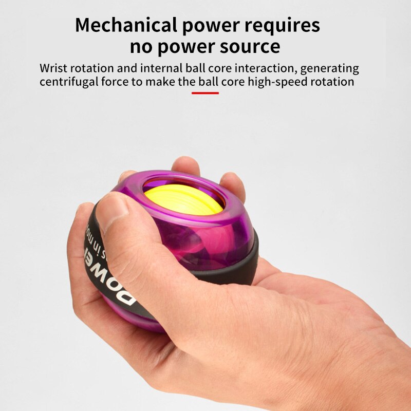 Wrist Ball Trainer LED Muscle Power Ball Relax Gyroscope Power Ball Gyro Arm Exerciser Strengthener Fitness Training Equipments
