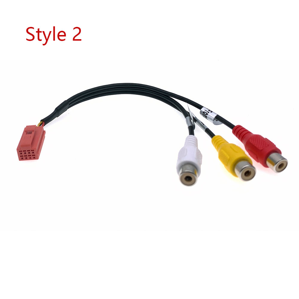 Adaptateur de câble de sortie RCA pour voiture, connecteur de câblage, audio SFP, AUX, entrée AV, accessoires radio Android, universel, 8 broches: Default Title