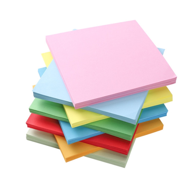 100 Sheets/pack Square Origami Packaging paper Double Sides Paper Pure Wood Pulp DIY Handmade Folding Paper