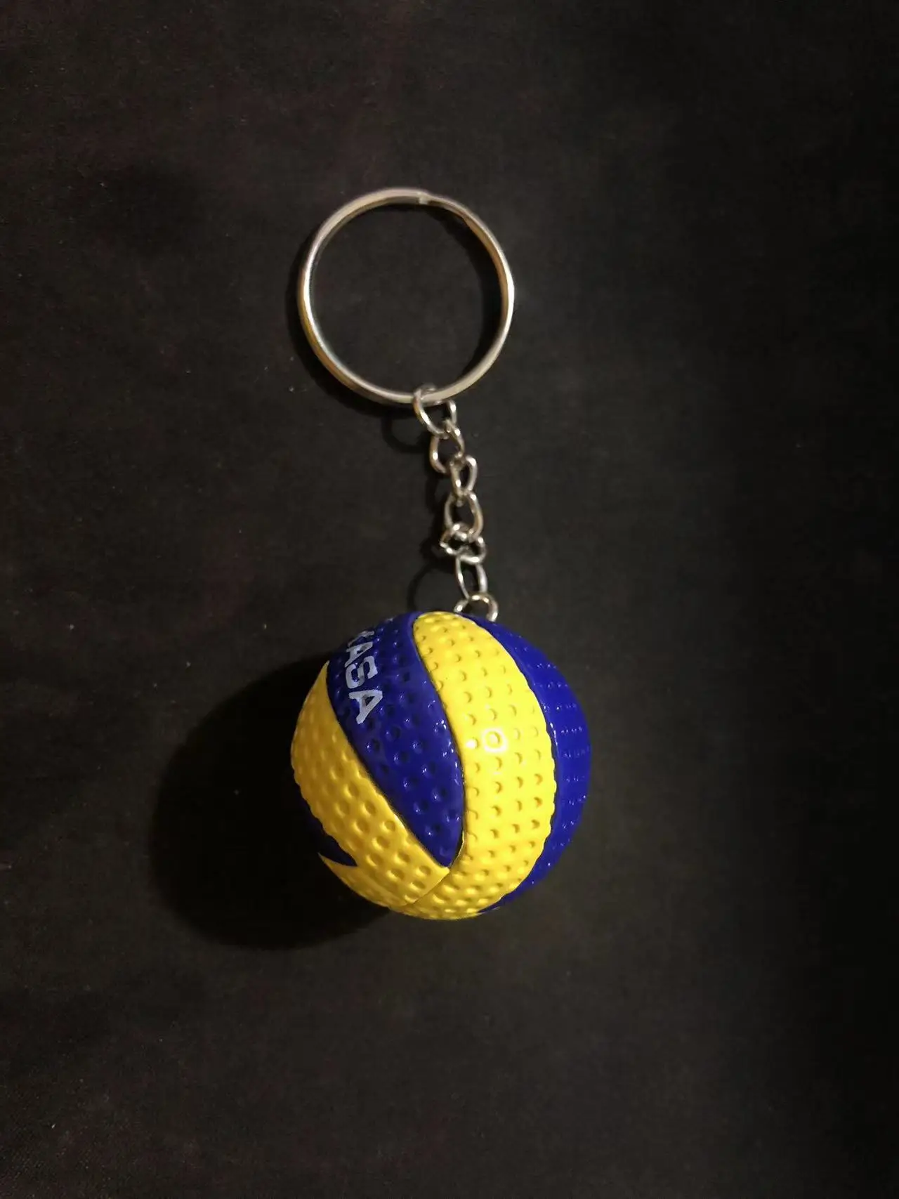 Llavero de voleibol, hardware de 3,8 CM, colgante de PVC, premio de competición, de empresa, colgante de voleibol personalizado: Gris