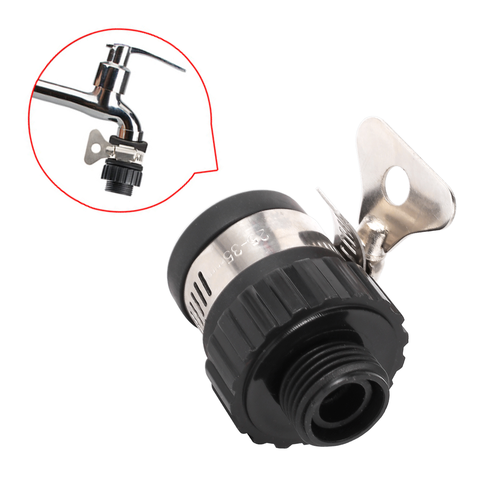 Universal vattenkran slangkoppling, snabbkoppling kranadapter för biltvätt trädgård bevattning trädgårdsslang