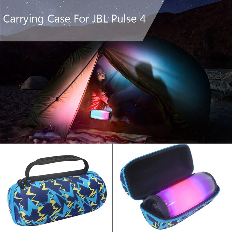 Difícil eva viagem transportar saco de armazenamento de proteção caso bolsa caixa de capa para jbl pulse4 bluetooth alto-falante acessórios (azul)