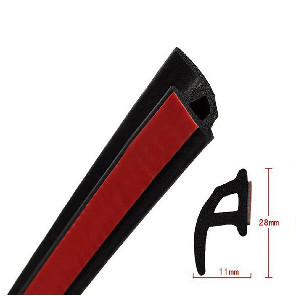 16M Auto Rubber P-type Afdichtstrip Auto Deur Afdichting 8M Waterdicht Geluiddichte Trim Tochtstrip Universele Auto deur Afdichting Strip