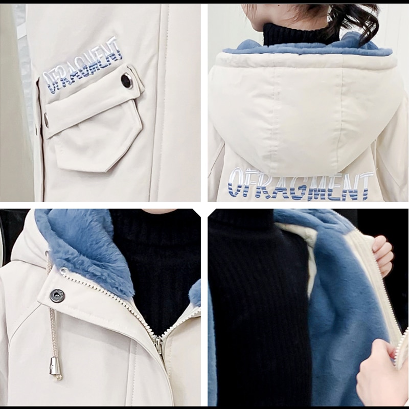 Teens Girls Padded White Jacket Winter Coat Children Kids Outerwear Teenager Warm Parkas Parks for Girls 4 5 6 8 9 10 12 Years