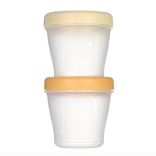 2 uds bebé contenedores de alimentos 150ml BPA-libre caja reutilizable apilable congelador tazas de almacenaje con tapa para comida de bebé leche de jugo para los niños
