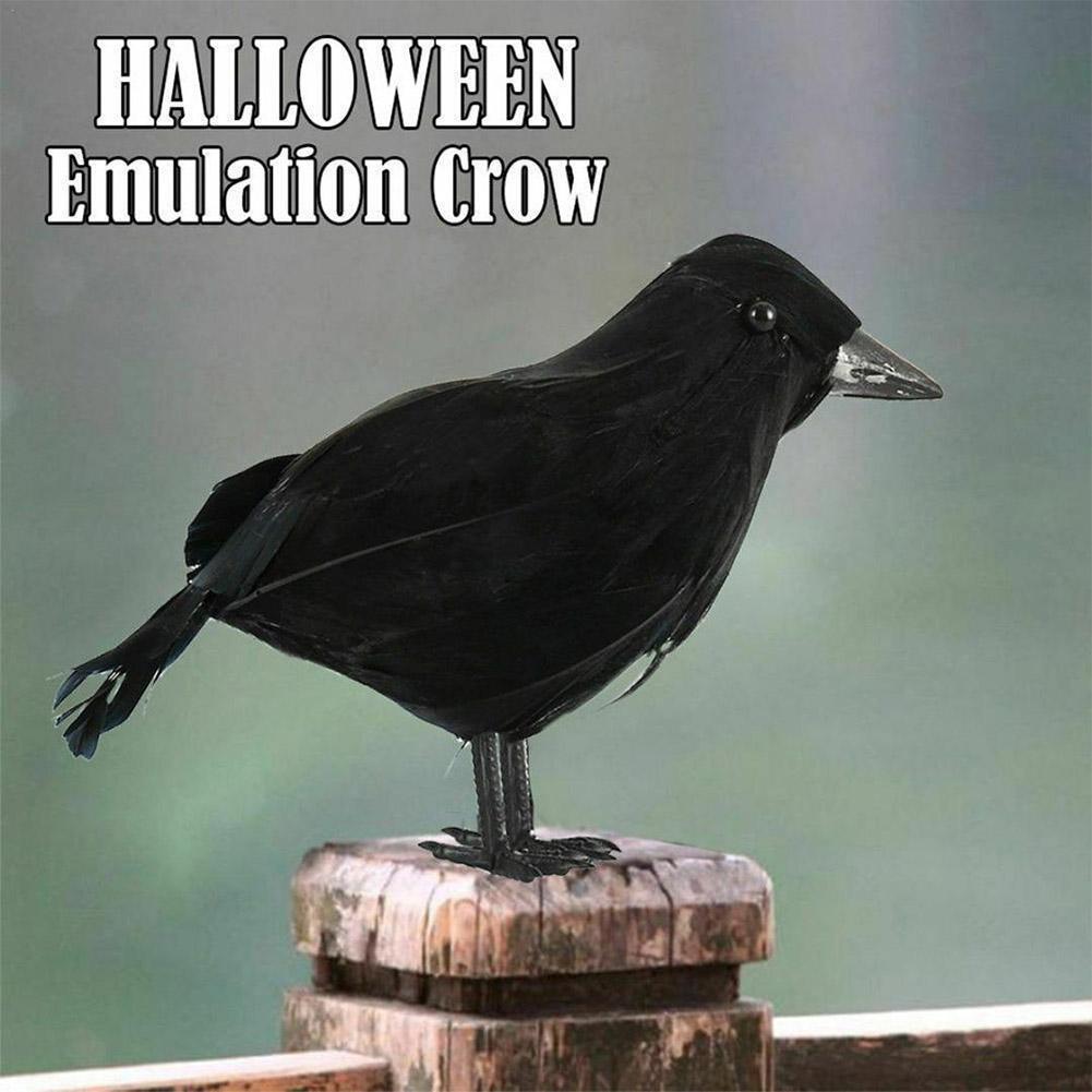 Simulatie Kraai Speelgoed Kraai Props Veer Vogel Halloween Kraai Festival Party Halloween Levert Model Ghost Decoratie