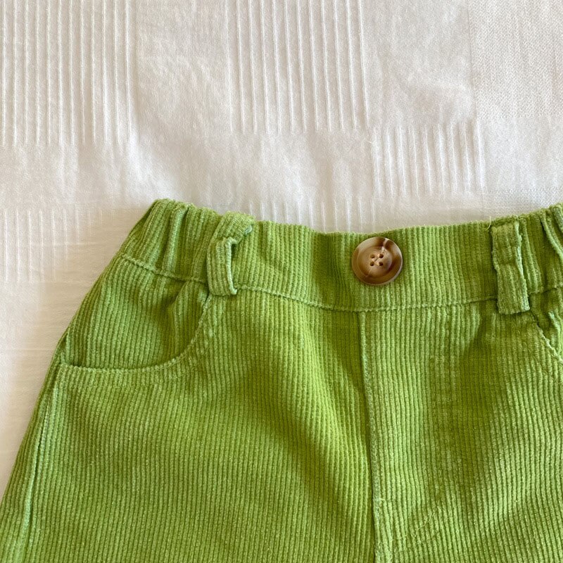 MILANCEL 2022 primavera nuovi vestiti per bambini pantaloncini per ragazze in velluto a coste pantaloncini per ragazzi Casual solidi pantaloni per bambini coreani