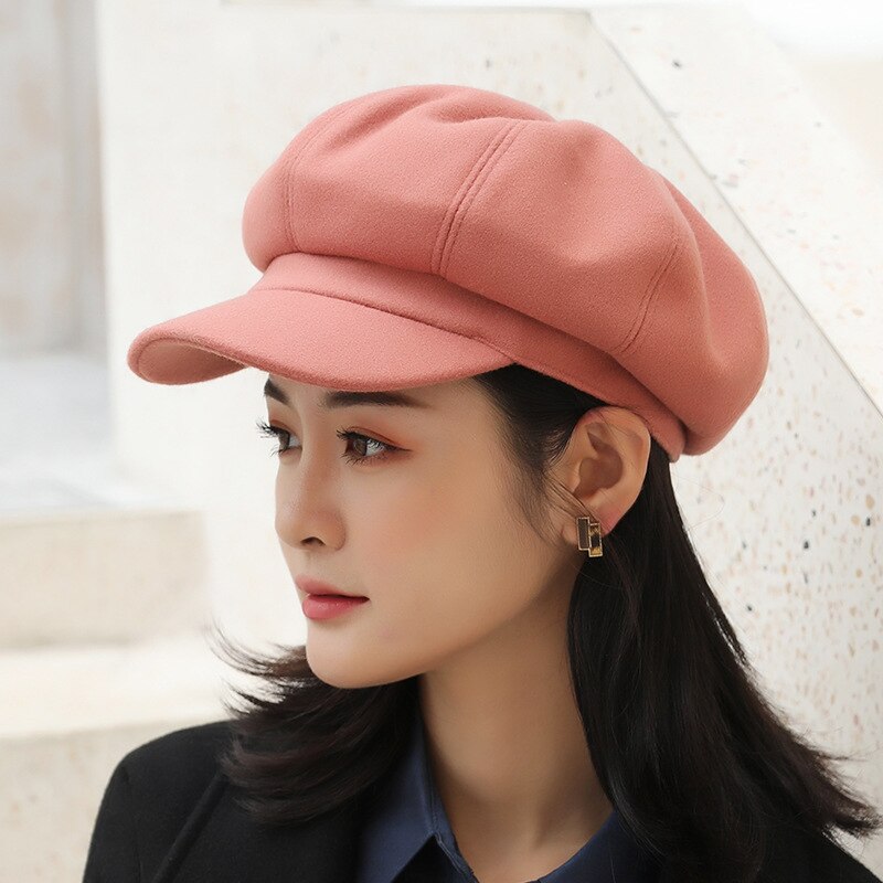 Winter Newsboy Caps Women Newsboy Gatsby Cap Octagonal Baker Peaked Beret Driving Hat Female Hats Painter Tour Cap Fast
