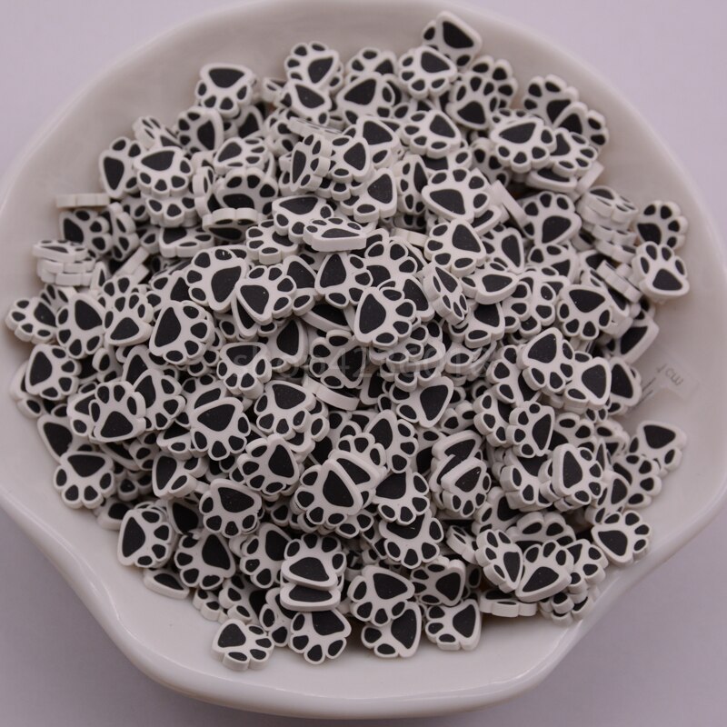 65g bjørnepote, dyrepote form fargerike polymer leire skiver dryss for telefon dekorasjon, utklippsbok diy, krystallslam fylling