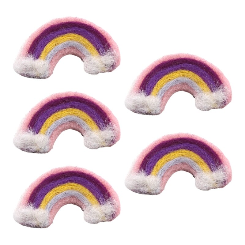 5 Pcs DIY Handmade Baby Felt Rainbow Home Party Decorations Photography Props