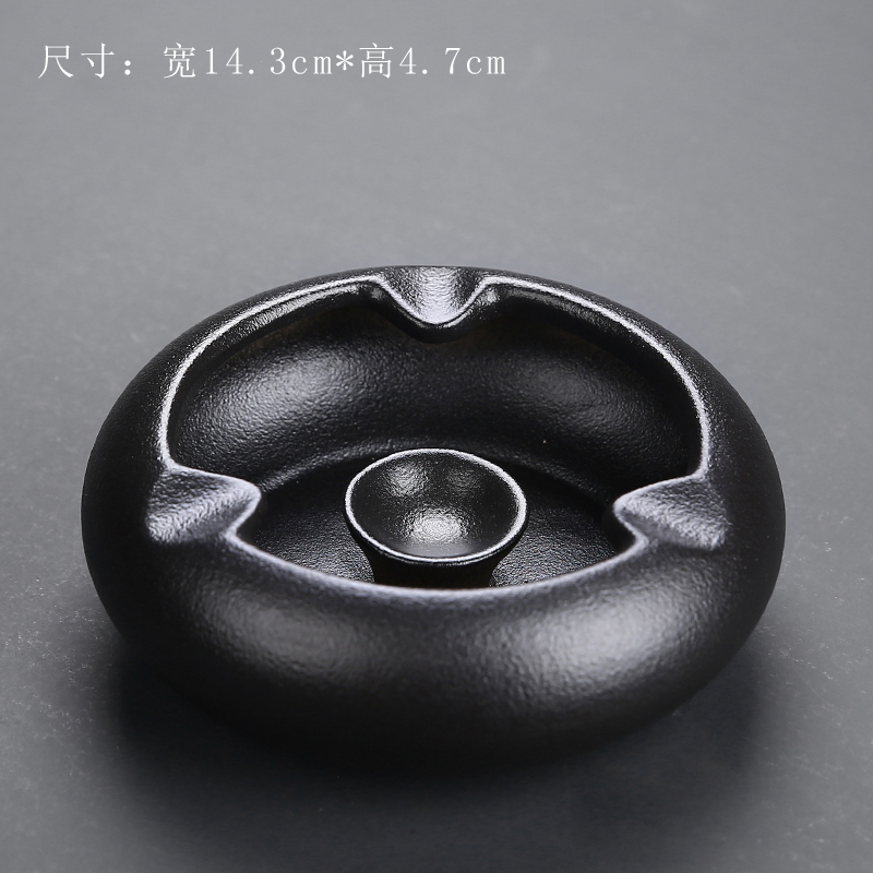 Cenicero de cerámica con tapa para el hogar, Cenicero de Estilo Vintage para sala de estar, mesa de té, suministros de decoración de oficina: Verde claro