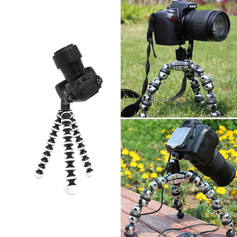 360 Degree Rotation Tripod Head Tripod Ball Head For Canon Nikon Sony DSLR Camera Camcorder Mini Tripod LED Light Flash Bracket