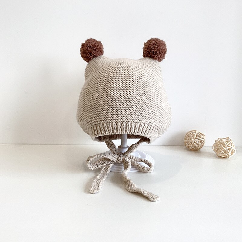 Gorro de punto 3D para niño y niña, tejido cálido, informal, accesorios cómodos, 3-16M, Invierno: C