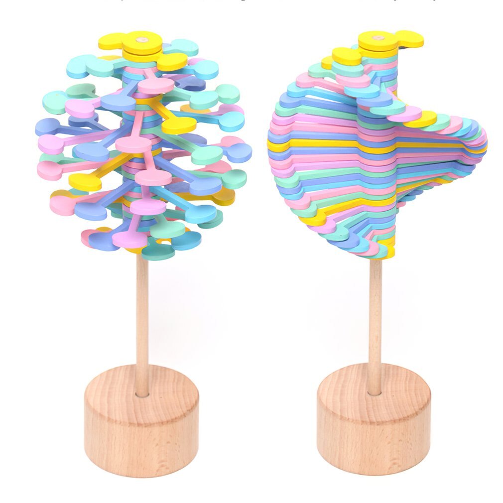 Giocattoli rotanti in legno per alleviare lo Stress della lecca-lecca giocattoli creativi per la decorazione della decompressione giocattoli rotanti in legno per alleviare lo Stress della lecca-lecca