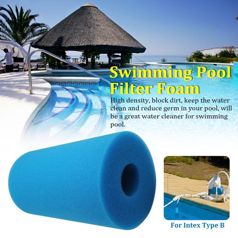 Søjle pool filter skum vaskbar spa holdbar sommersvømning rengøringsværktøj genanvendelige reservedele badekar til intex type b