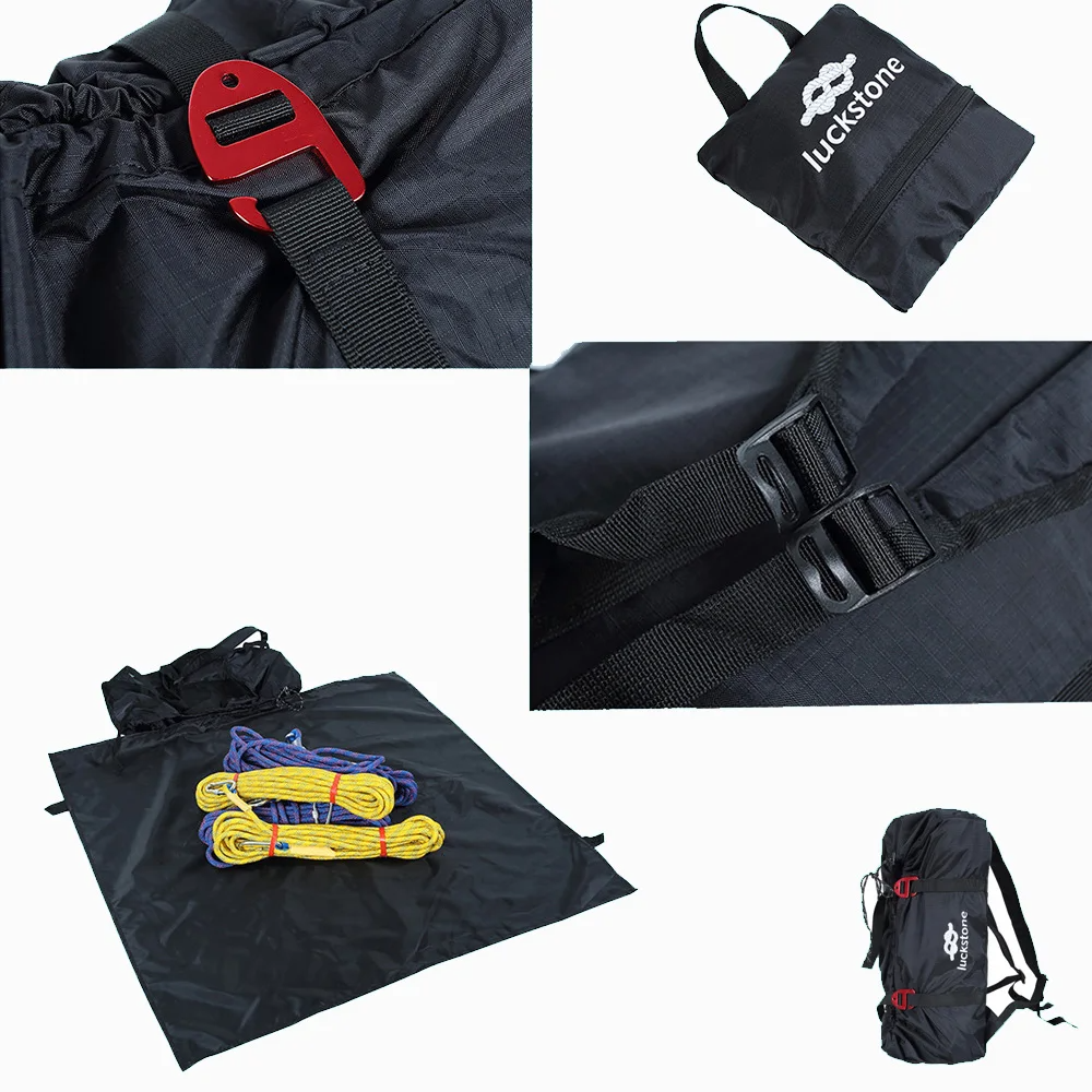 Dobrável portátil escalada corda saco cabo carry bag tapete de chão acampamento caminhadas mochila