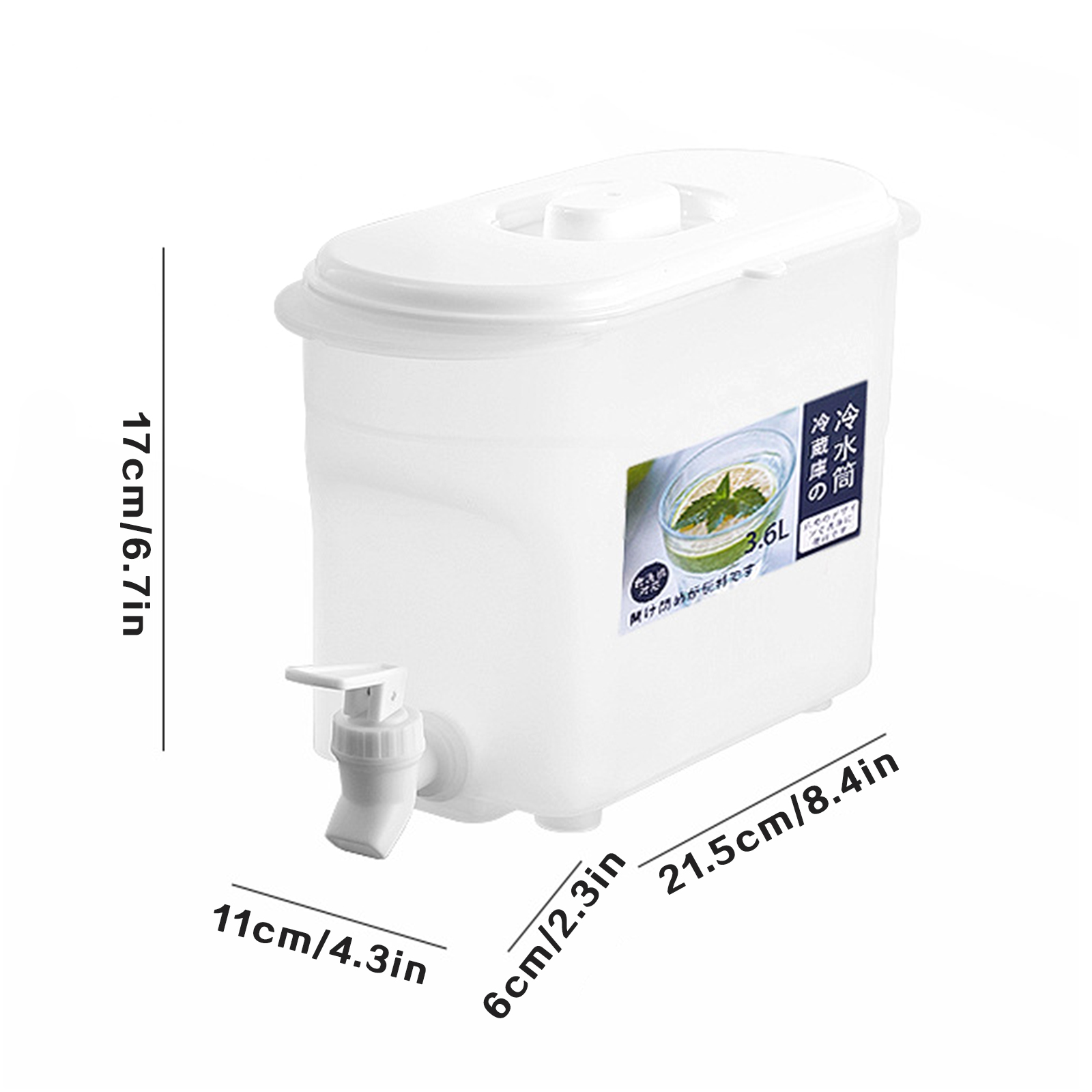 Cold Kettle Fruit Teapot Water Pot Jug With Faucet Large Capacity Plastic Cool Water Bucket Kitchen Drinkware For Kitchen: 3.6L