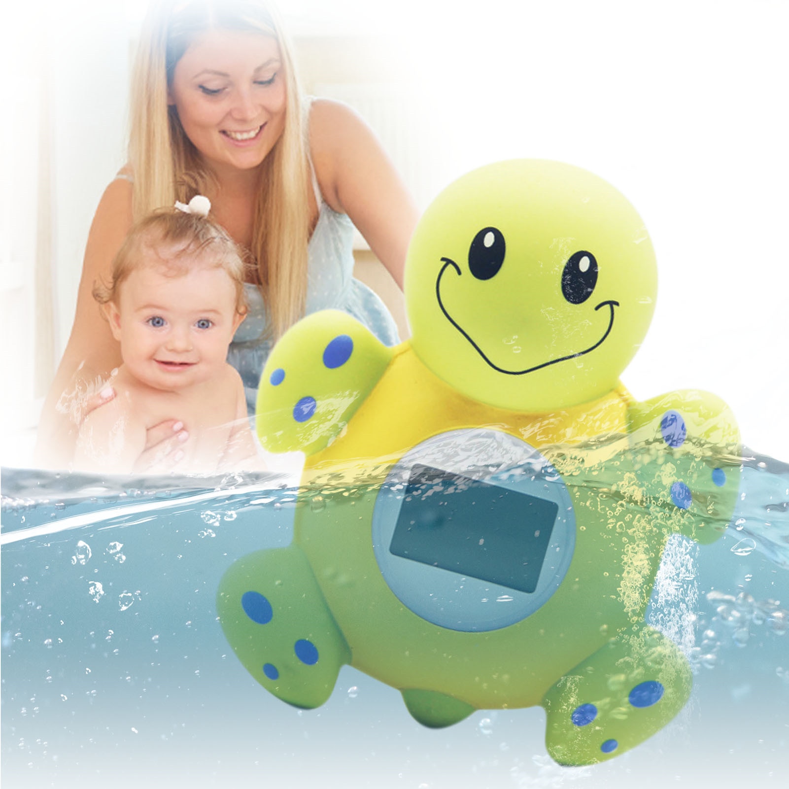 Bathroom Water Thermometer Bath Waterproof Digital Thermometer Floating animal Infant Sensor LED Warning Bathtub Alarm Chronogra