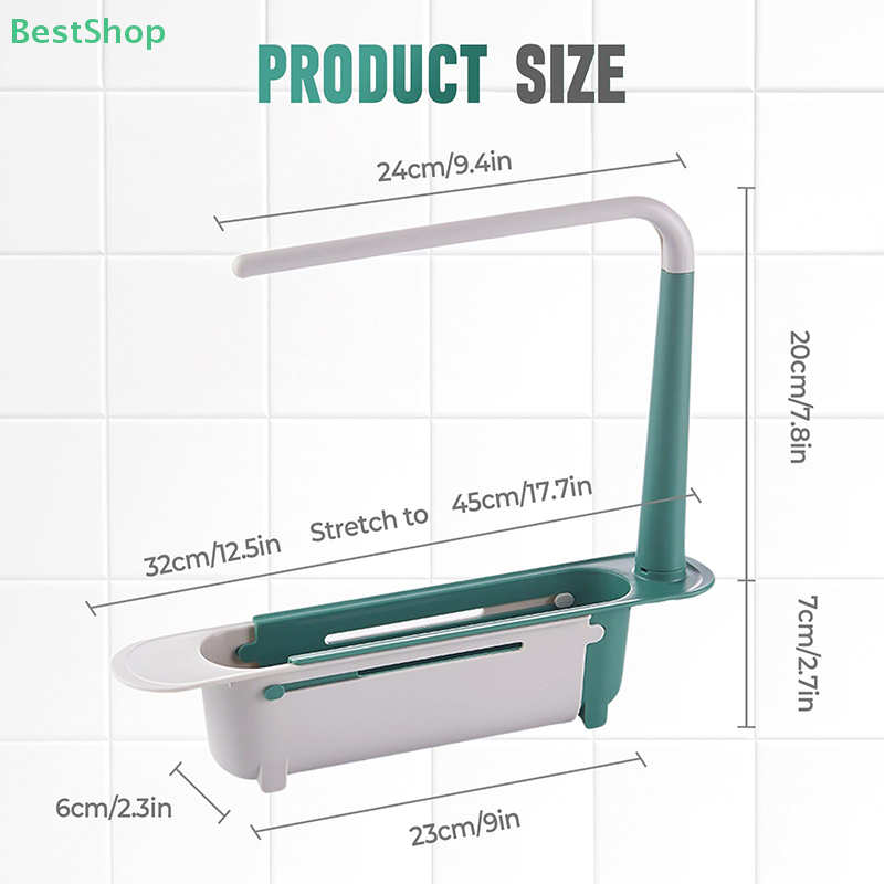 Telescopic Sink Shelf Kitchen Sink Drain Rack Storage Basket Kitchen Gadgets Accessories Tool Sinks Organizer Soap Sponge Holder