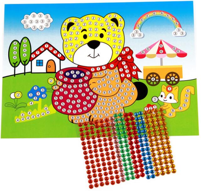 4 stk diy diamant klistermærker håndlavet krystal pasta maleri puzzle legetøj børn børn klistermærker legetøj gyh
