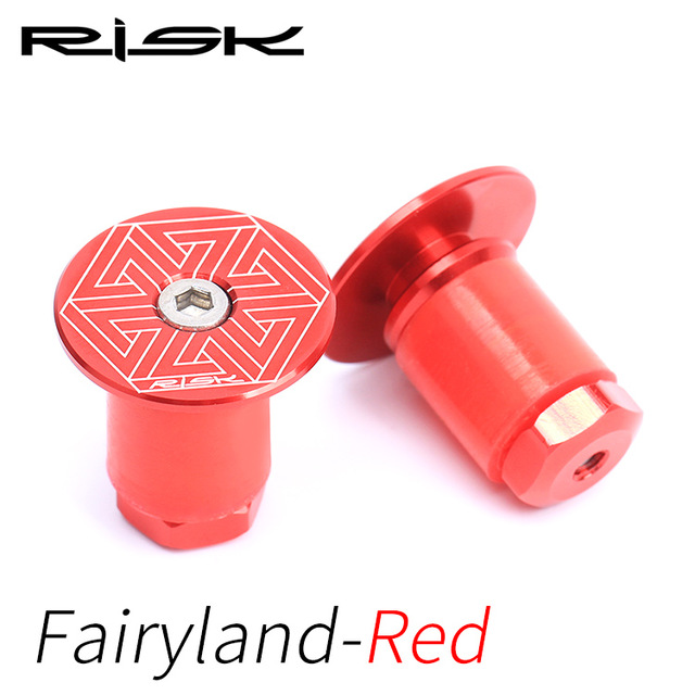 RISK Road Bike Handlebar Ends Bicycle Grip Ends Caps Racing Road Bicycle Cycling Handle Bar Plug Ends Aluminum Bar Ends Plugs: Fairyland Red