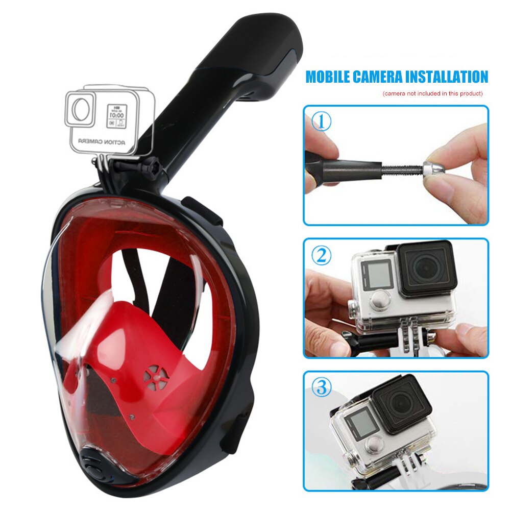 Scuba Diving Mask Full Face Snorkeling Mask Underwater Anti Fog Snorkeling Diving Mask for Swimming Spearfishing Dive