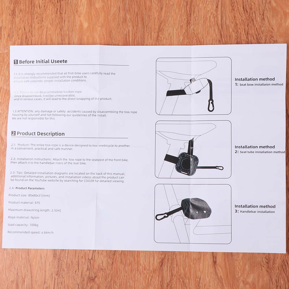 Portable Retractable Bicycle Traction Rope Pull Rope Bungee Cord Bicycle Tow Rope Safety With Hook MTB Trailer Rope Parent-Child