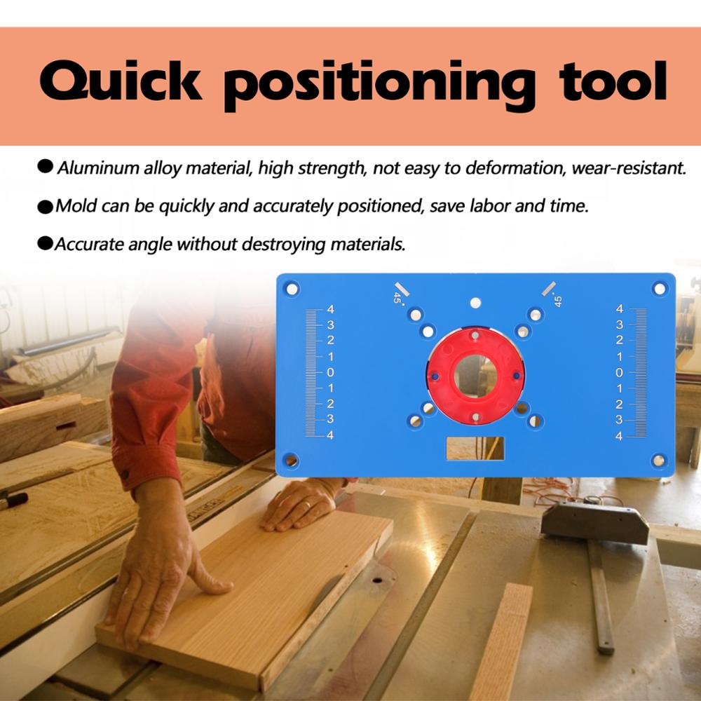 Legering overfres bord innleggsplate styrebord til fresing graveringssag maskin trebearbeidingsbenker freser bord tre vippeplate