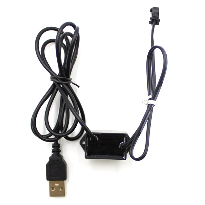 Adaptador de fuente de alimentación USB DC5V, controlador inversor para luz El cable electroluminiscente de 1-5M, CC a CA