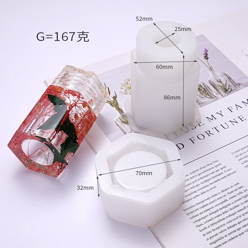 3D Bottle Silicone Mold (Hollow Inside) Trinket Box Making Resin Storage Supplies Silicone Molds for Resin Art Home Deco Mold: 2