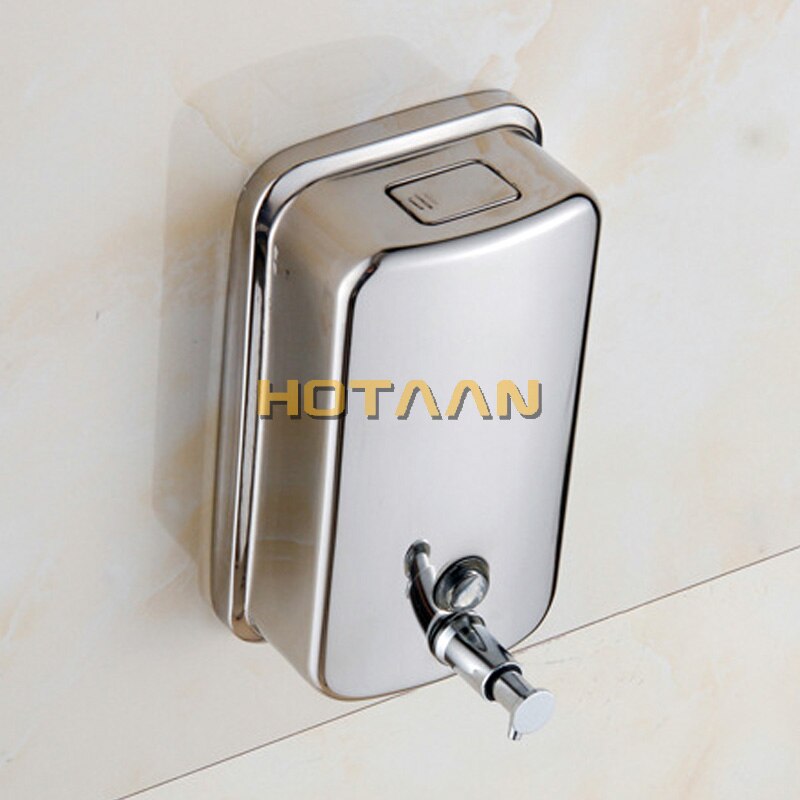 500ml Wall Mounted Stainless Steel Finished Liquid Soap Dispenser Bathroom Soap Dispenser Box Soap/Shampoo Dispenser YT