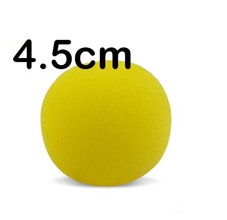 100 sztuk 3.5cm Super miękka gąbkowa kulka palec magiczne sztuczki bliska Magia iluzje sztuczka rekwizyty piłka pojawiające się/znikające Magie: żółty Dia 4.5CM