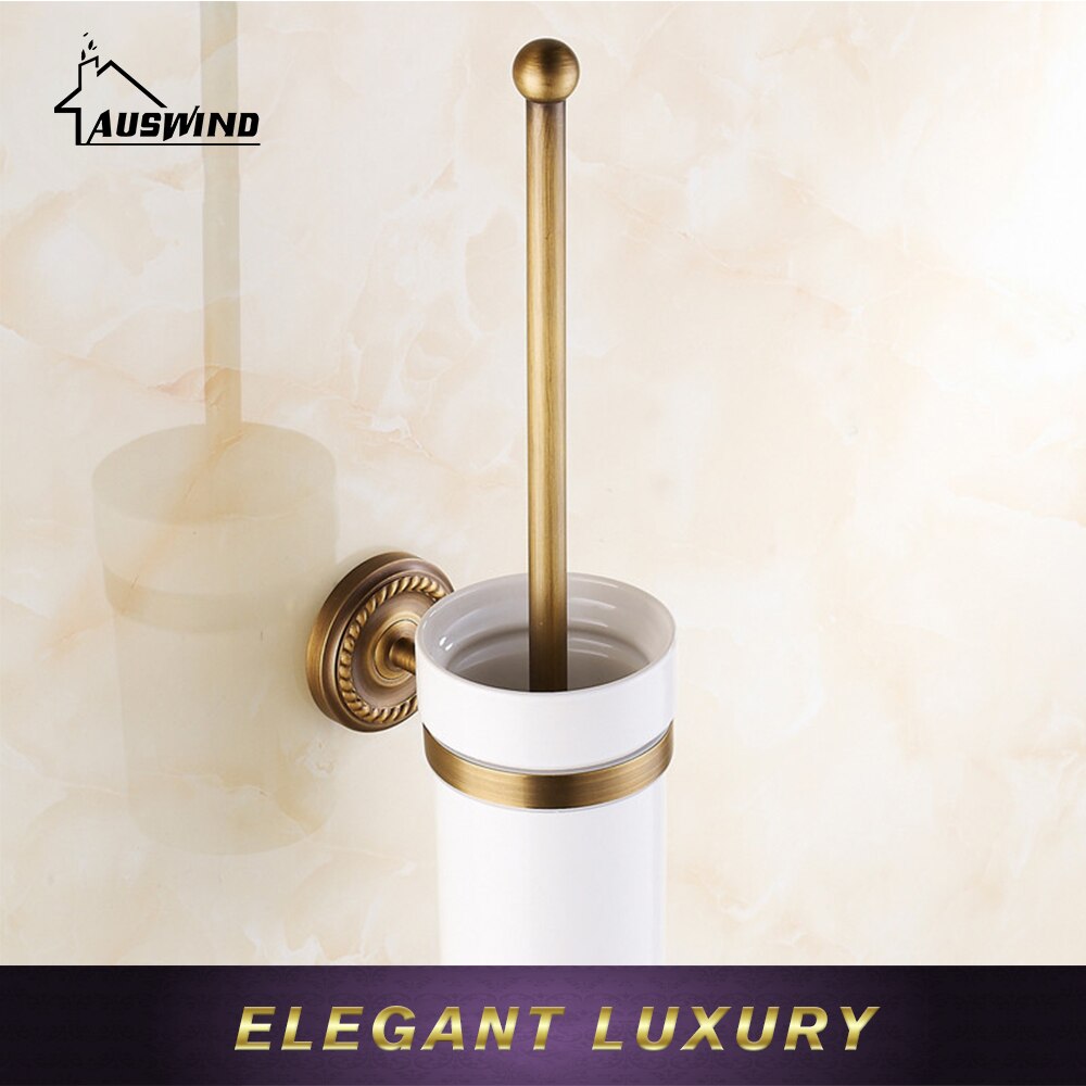 Aquanova Ugo toiletborstelhouder wandmontage - kleur Vintage Bronze - Bath & Living