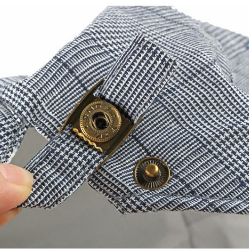 Gorro de pico de pato a cuadros, gorra de hiedra de Golf a rayas Vintage, algodón Retro Gatsby, Boina de Tweed, sombrero de Peaky Blinders, sombrero de pico para Newsboy