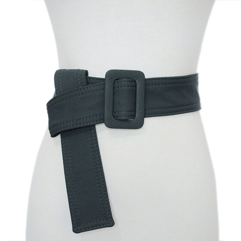 Korsettbelte 160 cmx 5cm dunjakkefrakk dekorativ midje belte myk linning uformelt ensfarget super langt lerret bredt belte: Militærgrønn