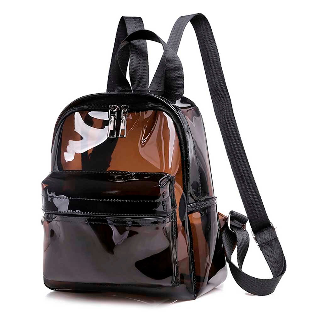 Clair PVC femmes sac à dos Transparent solide sac à dos voyage école sac à dos pour adolescentes Mochila enfants