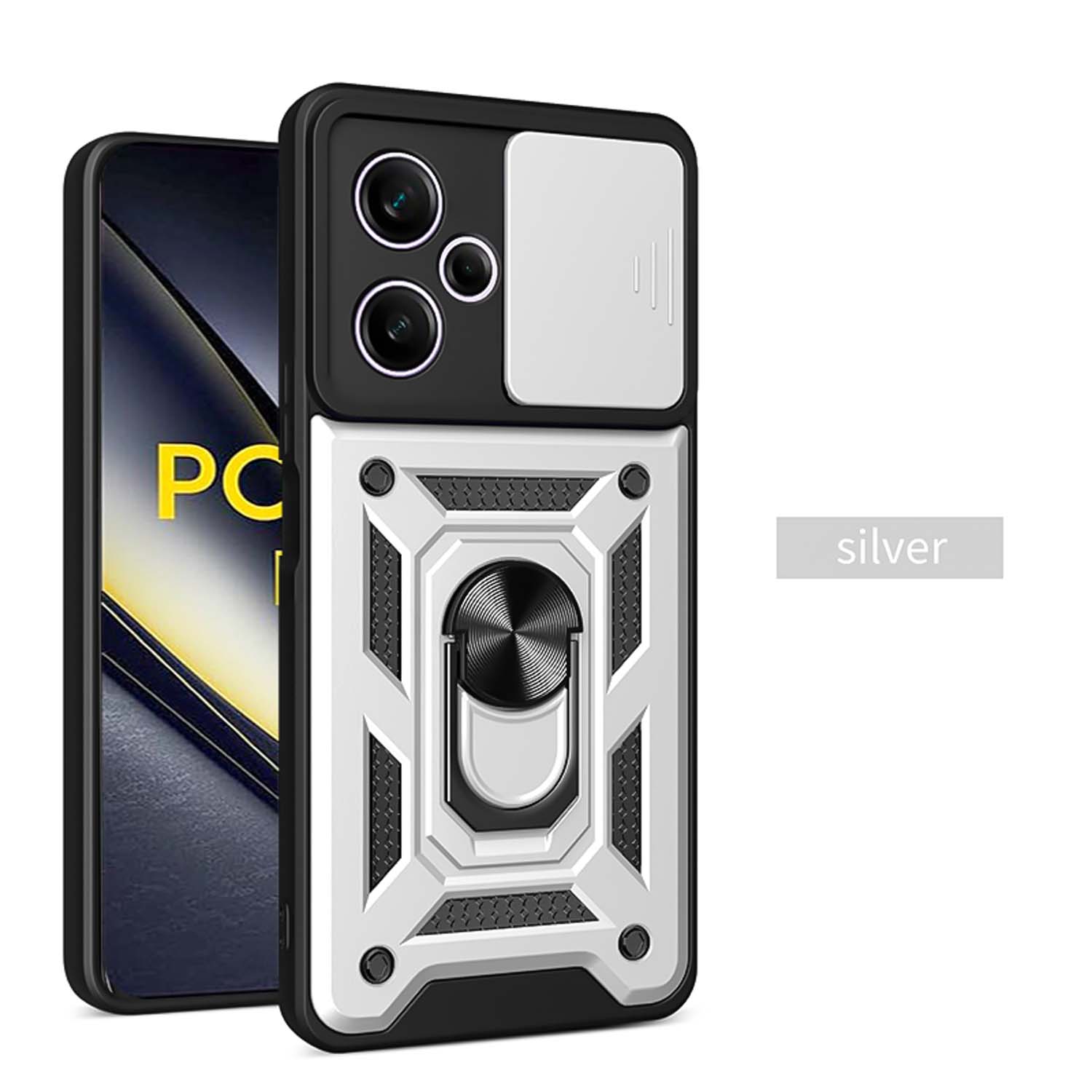 Stötsäkert pansarskal till poco  x7 pro bilhållare telefonskydd för poco  x6 x5 x3 pro  x3 nfc  f6 pro kameralinsskydd fodral: Citron gul / För oneplus 9r