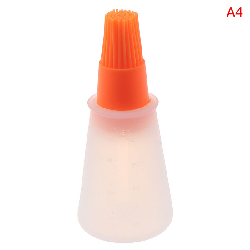 Portable Silicone Oil Bottle with Brush Grill Oil Brushes Liquid Oil Pastry Kitchen Baking BBQ Tool Kitchen Tools for BBQ