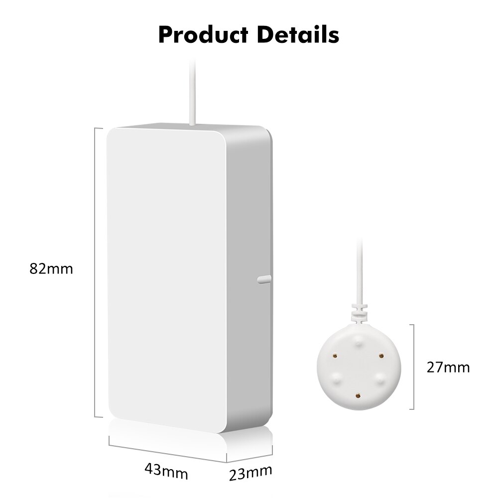 Tuya Smart WiFi Water Leak Detector Home Alarm Water Leakage Alarm Flood Alert Overflow Security Alarm System Water Sensor