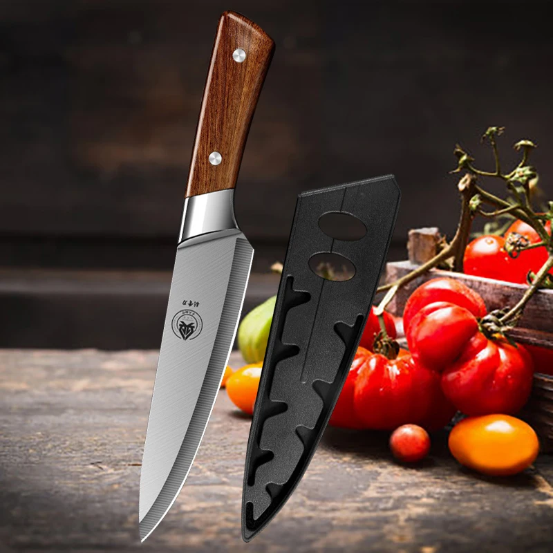 Japanese Knife Multifunction Butcher Knives BBQ Cutter Chef Knives Meat Fish Slicing VegetablesCutter Cleaver Knife: grey