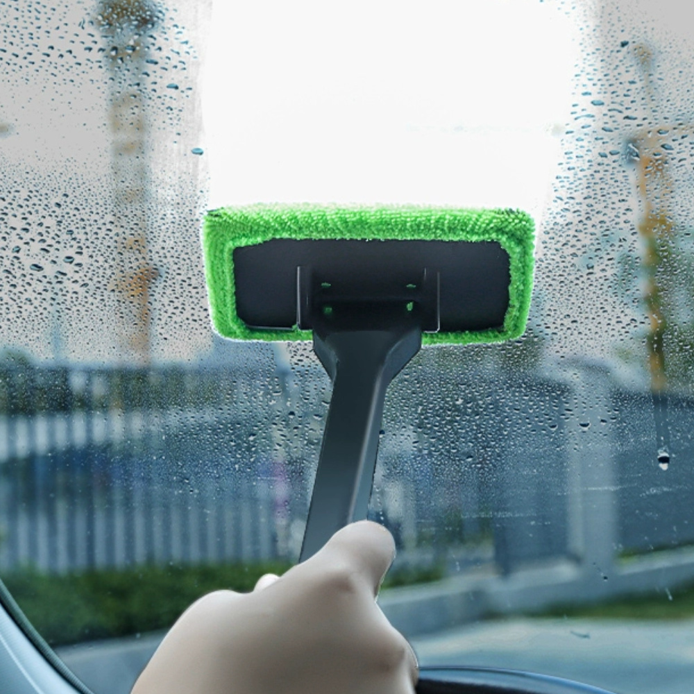 Autoruitenreiniger Borstelset Microfiber Voorruitreinigingsgereedschap Auto-interieur Glaswas Ruitenwisser Lange steel Auto-accessoires